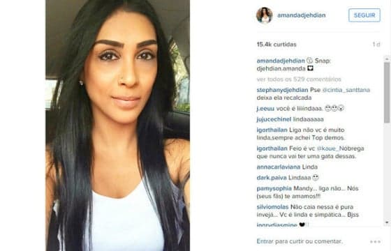 Ex-BBB Amanda se estressa e xinga seguidora que perguntou sobre suas olheiras