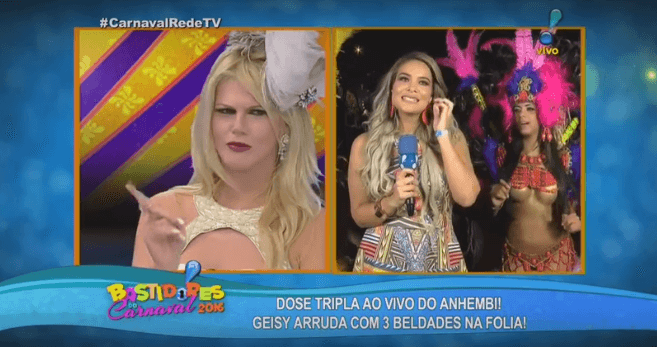 Val Machiori e Geisy Arruda armam barraco ao vivo no "Bastidores do Carnaval" da RedeTV!