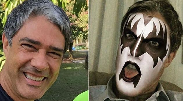 William Bonner causa ao aparecer na web como integrante da banda Kiss