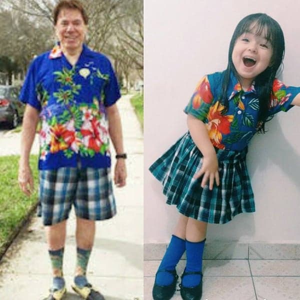 Garotinha chama atenção por imitar Silvio Santos
