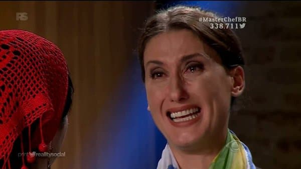 Paola Carosella tem ataques de choro e repercute no "MasterChef"