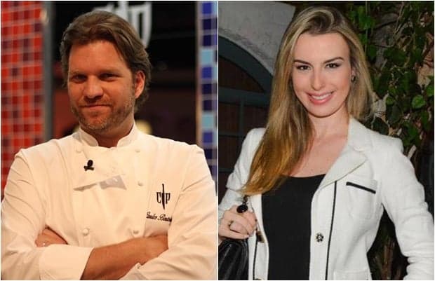 Apresentador do SBT Carlos Bertolazzi e ex-BBB Fernanda Keulla são vistos aos beijos em show