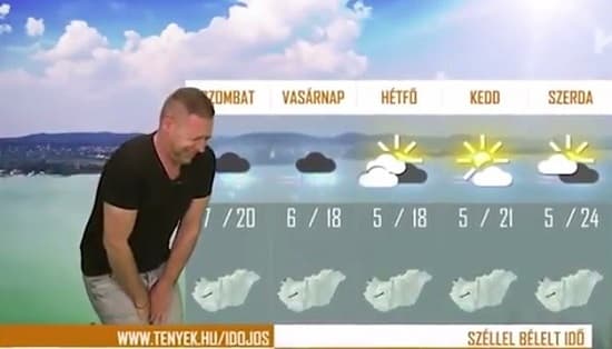 "Garoto do tempo" é demitido da TV após soltar 'pum' pra ilustrar trovão
