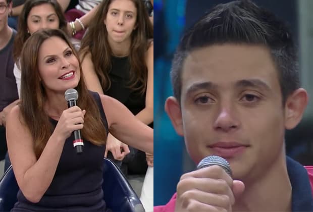Laura Muller é pedida em namoro no "Altas Horas" por adolescente
