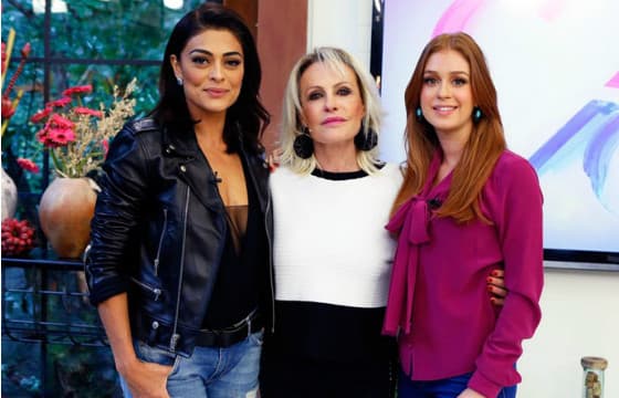 Juliana Paes elogia Marina Ruy Barbosa e emocionada a colega