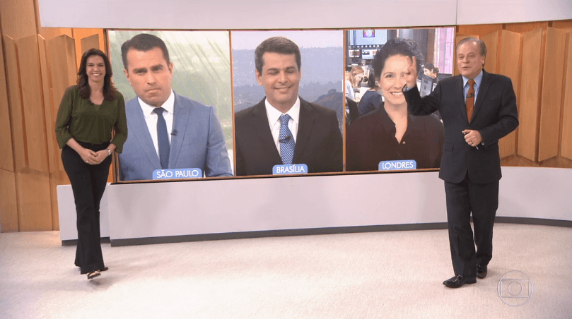 Ana Paula Araújo e Chico Pinheiro no "Bom Dia Brasil" da última sexta (10) (Foto: Reprodução/Globo)