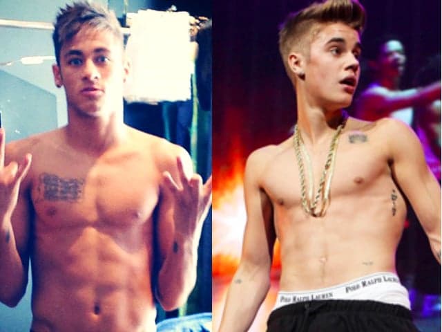 Depois de ser visto com Selena Gomez, Neymar assiste jogo do Brasil com Justin Bieber
