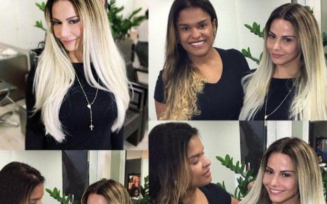 Viviane Araújo aparece com novo visual após dois dias de mudança