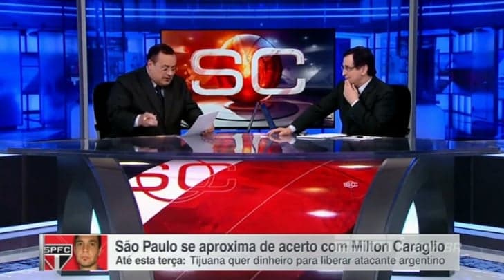Apresentador da ESPN cai na risada durante programa ao vivo