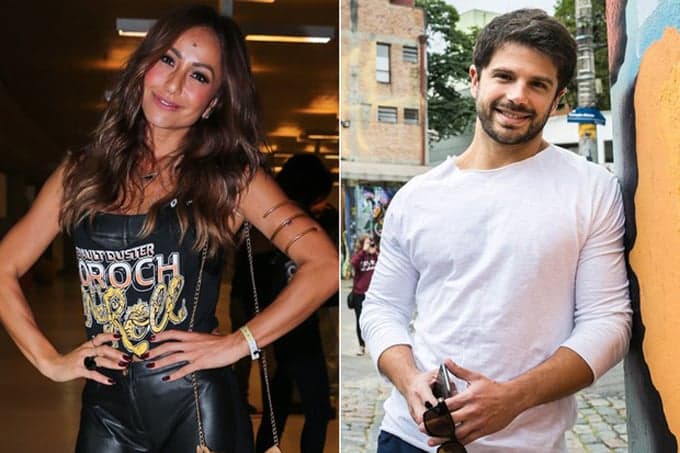 Duda Nagle e Sabrina Sato aparecem trocando beijos na piscina