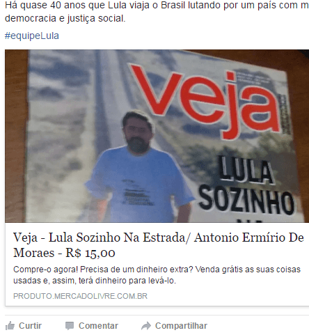 Lula ironiza Veja e divulga link para comprar a revista