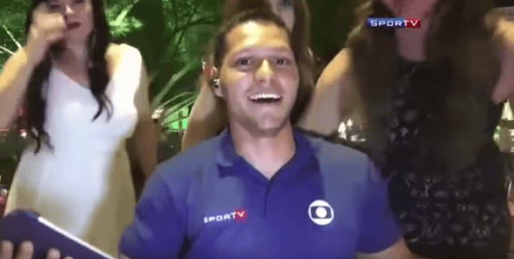 Ao vivo repórter do SporTV é atacado por mulheres; assista!