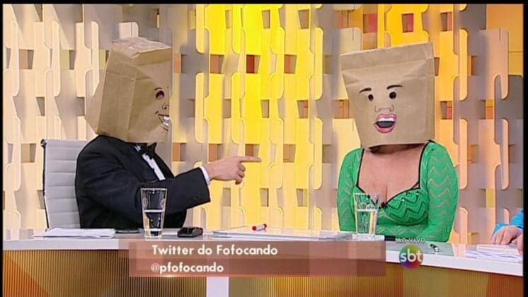 Após "homem do saco", SBT coloca "mulher sacola" no "Fofocando"; saiba quem é!