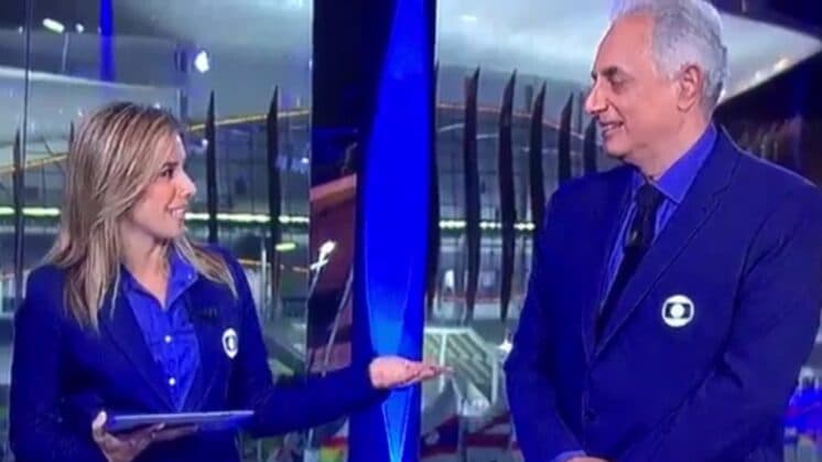 William Waack e Cris Dias se estranham ao vivo: “Quer continuar?”