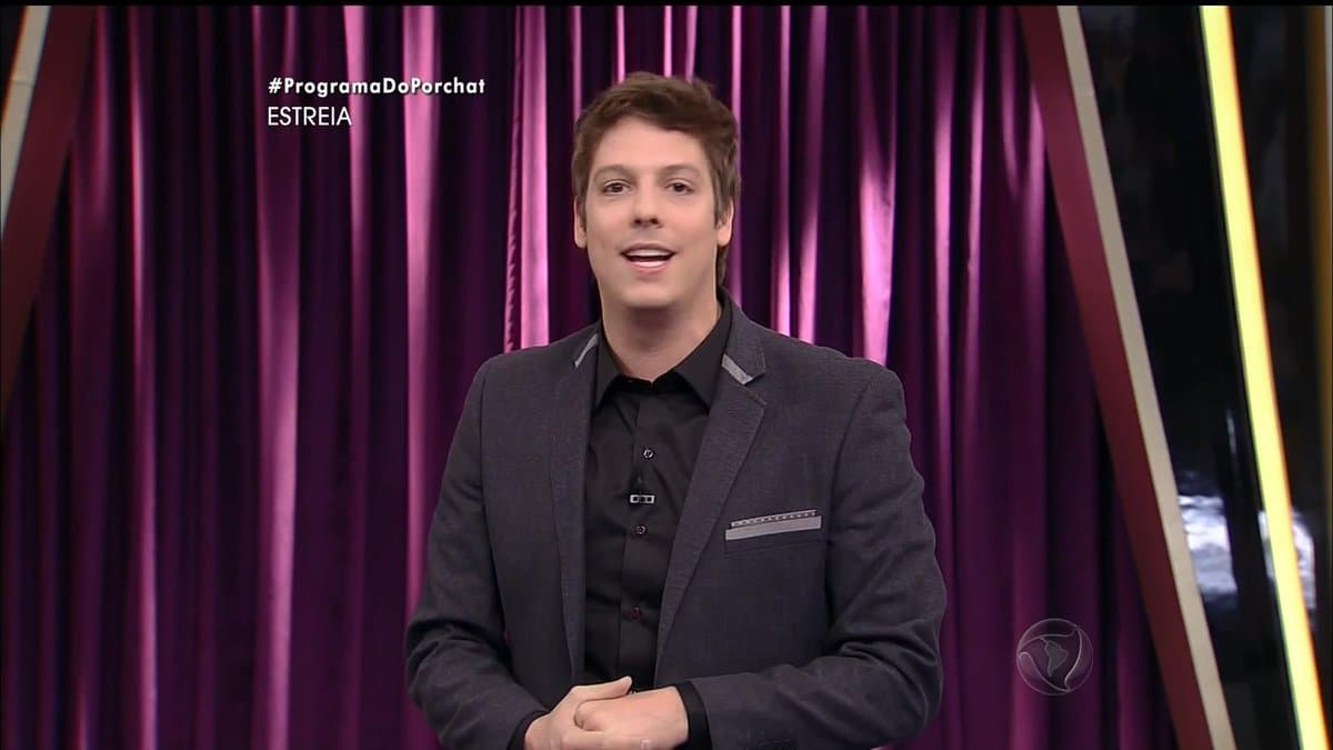 Fábio Porchat na estreia de seu talk show na Record (Foto: Reprodução/Record) Fábio Porchat na estreia de seu talk show na Record (Foto: Reprodução/Record)