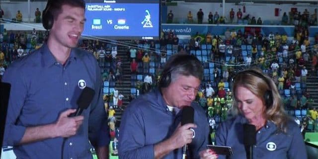 Hortência não segura emoção ao ver filho competindo na Olimpíada e chora ao vivo