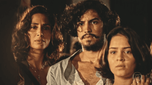 Tereza (Camila Pitanga), Miguel (Gabriel Leone) e Olívia (Giulia Buscácio) em cena de "Velho Chico" (Foto: Reprodução/Globo) Tereza (Camila Pitanga), Miguel (Gabriel Leone) e Olívia (Giulia Buscácio) em cena de "Velho Chico" (Foto: Reprodução/Globo)