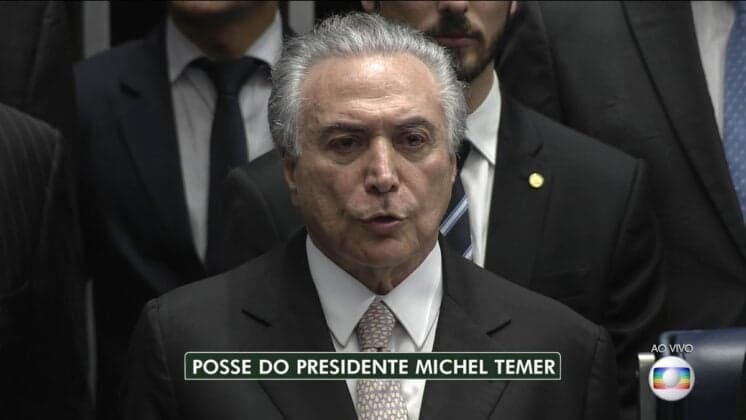 Na Globo, posse de Temer dá mais audiência que a de Dilma