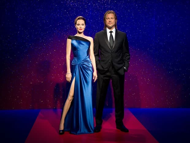 Museu separa estátuas de Angelina e Brad Pitt após divórcio