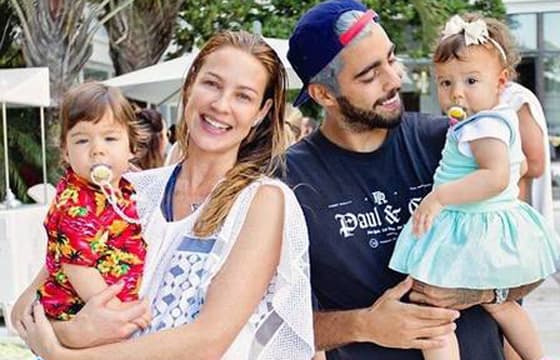 Em crise no casamento, Pedro Scooby visita Luana Piovani e os gêmeos em SP