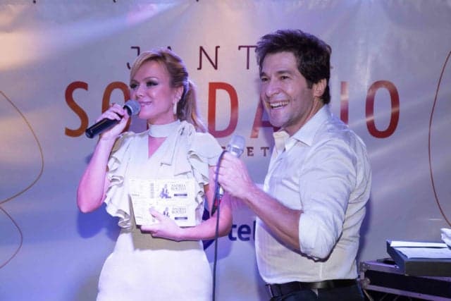 Eliana e Daniel cantam em leilão beneficente em prol da AACD