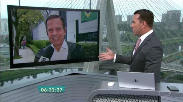 João Doria revela que obrigará equipe a assistir telejornal da Globo