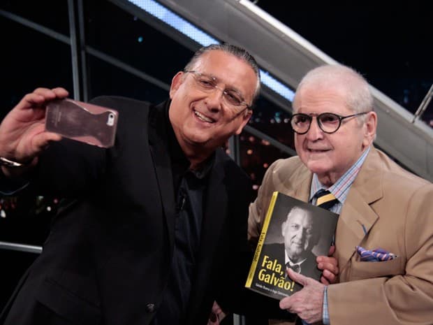 Jô Soares grava entrevista com Galvão Bueno