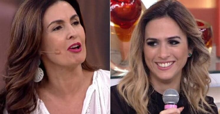 Tatá Werneck pergunta para Fátima Bernardes se namorar é bom e leva "patada" ao vivo