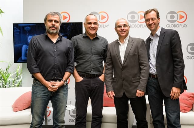 Erick Bretas, Amauri Soares, Raymundo Barros, e Eduardo Becker no lançamento do Globoplay (Foto: Globo/Ramón Vasconcelos) Erick Bretas, Amauri Soares, Raymundo Barros, e Eduardo Becker no lançamento do Globoplay (Foto: Globo/Ramón Vasconcelos)
