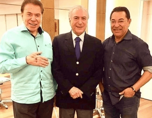 Silvio Santos encontra Michel Temer em salão de cabeleireiro