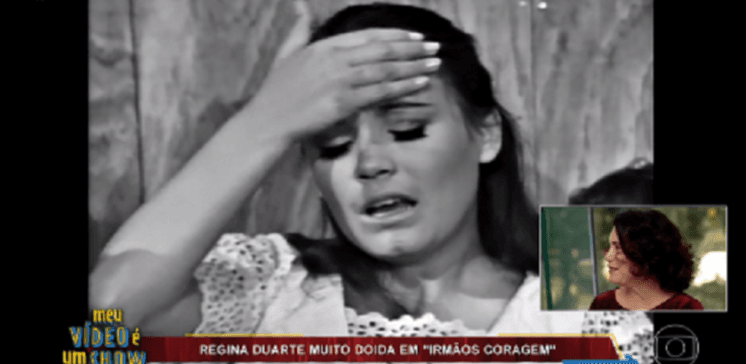 Regina Duarte brinca ao rever cena antiga: “Fumou um, né?”