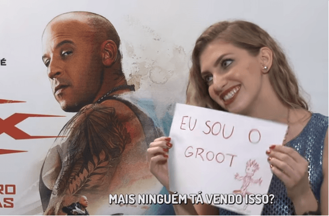 Apresentadora "assediada" por Vin Diesel posta foto beijando ele e cai em contradição