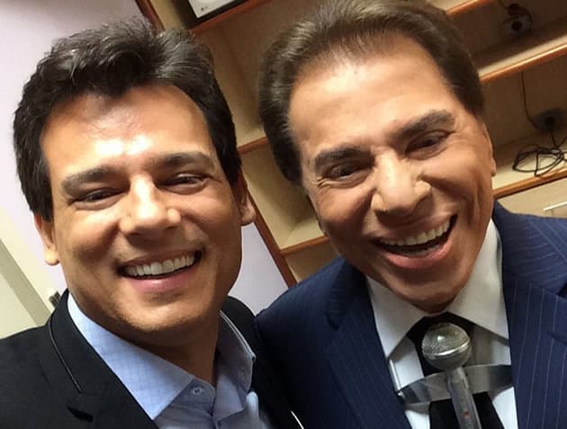 O apresentados Celso Portiolli e Silvio Santos (Foto: Reprodução)