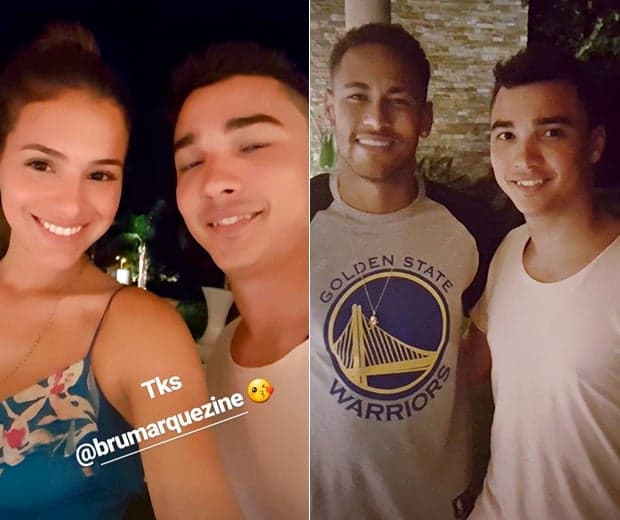 Neymar e Bruna Marquezine passam tarde juntinhos com amigos (Foto: Reprodução)