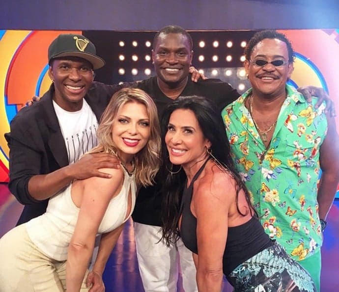 Após 16 anos, integrantes do "É o Tchan" se reencontram no "Caldeirão"