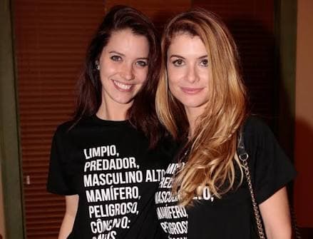 Alinne Moraes, Nathalia Dill e diretora de "Rock Story" fazem clique divertido na cama