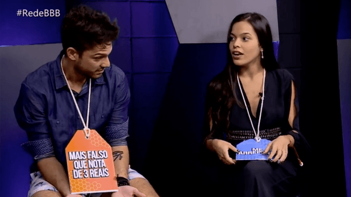 Aqui fora, Mayla se encontra com ex-affair Luiz Felipe do "BBB17" e dispara: "Não é homem"