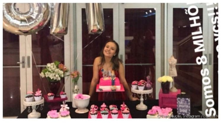 Cada vez mais famosa, Larissa Manoela faz festa para comemorar 8 milhões de seguidores; confira!