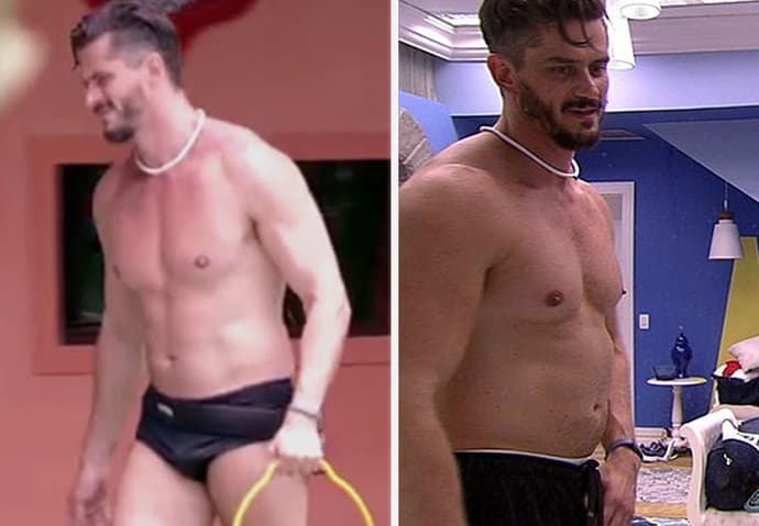O brother engordou quase cinco quilos desde o início do reality (Foto: Gshow / TV Globo) "BBB17"