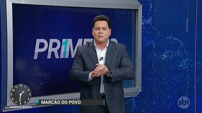 Primeiro Impacto segue em alta no SBT e deixa a Record em terceiro lugar