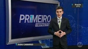 Dudu Camargo no comando do "Primeiro Impacto" (Foto: Reprodução/SBT) Dudu Camargo no comando do "Primeiro Impacto" (Foto: Reprodução/SBT)