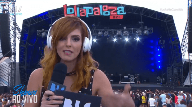 Apresentadora detona artista e o chama de machista e babaca ao vivo durante Lolla