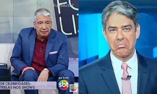 "O rosto do William Bonner parece areia mijada, igual o meu", detona apresentador do SBT