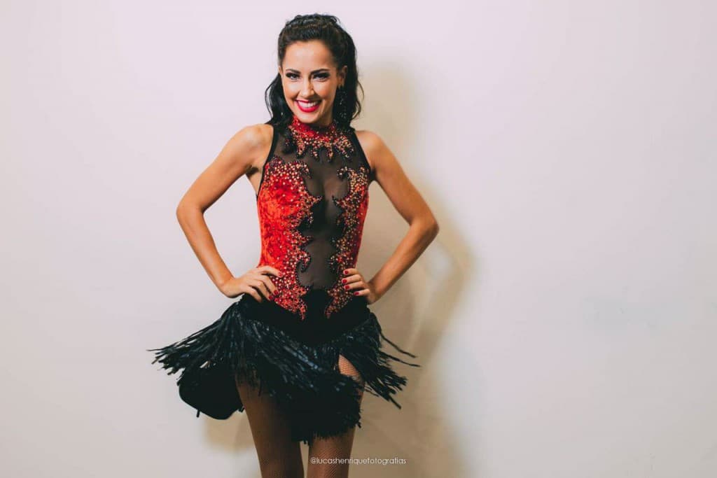 A atriz Maytê no segundo programa Dancing Brasil. (Foto: Lucas Henrique)