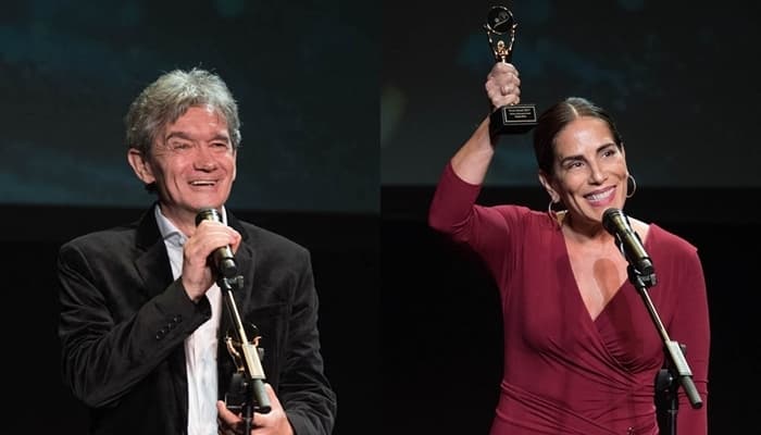 Serginho Groisman e Glória Pires são homenageados em evento nos EUA