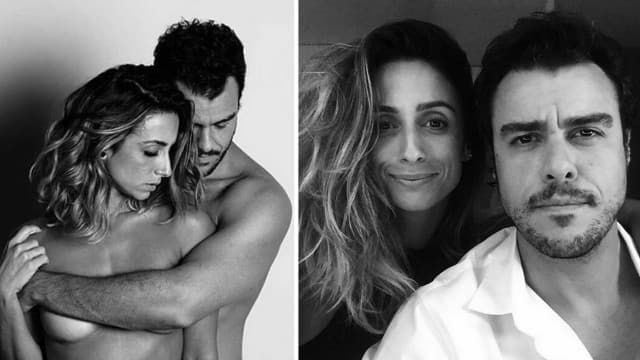 Apresentador do "Vídeo Show" faz ensaio sensual com mulher de ator da Globo