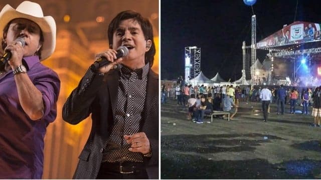Show de Chitãozinho e Xororó reúne menos de 100 pessoas no Mato Grosso