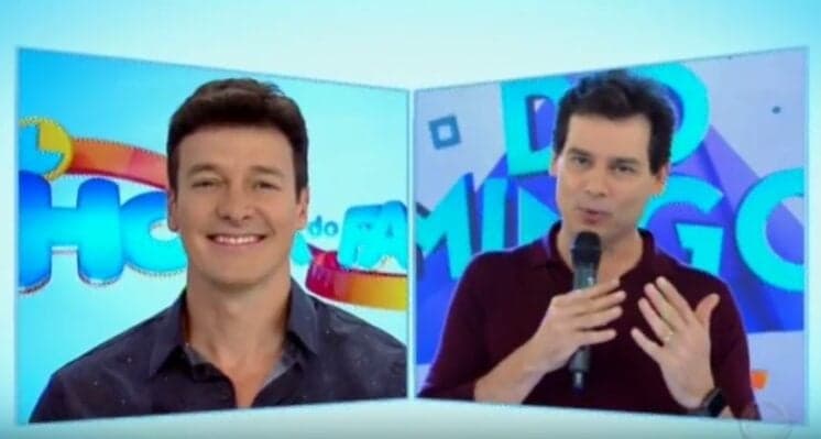 Em campanha, Rodrigo Faro aparece no SBT e Celso Portiolli na Record