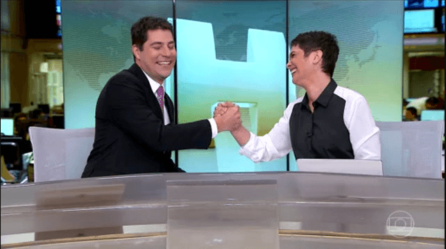 O adeus de Evaristo Costa ao "Jornal Hoje" emociona telespectadores e Sandra Annenberg