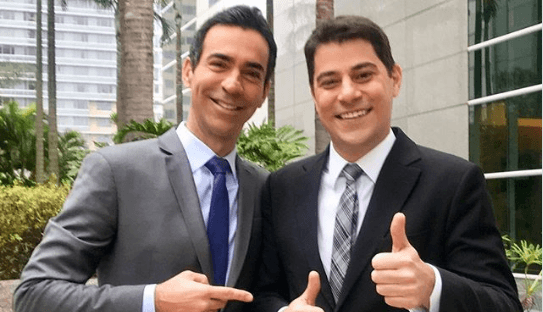 César Tralli e Evaristo. César Tralli e Evaristo.